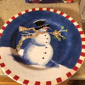 Glass Christmas platter